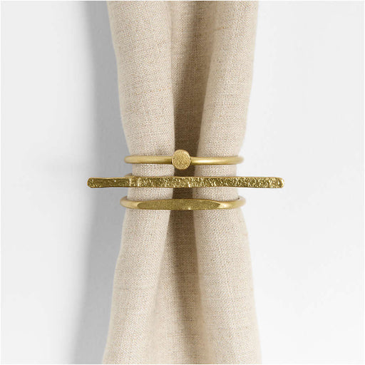 Dainty Gold Napkin Rings, Set of 3