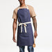 Indigo Organic Cotton Kitchen Apron with Pockets