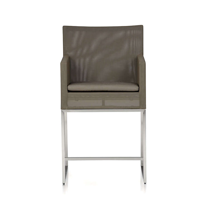 Dune Taupe Outdoor Counter Stool with Sunbrella ® Cushion