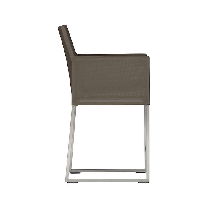 Dune Taupe Outdoor Counter Stool with Sunbrella ® Cushion