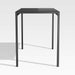 Dune 56" Black Outdoor High Dining Table with Glass