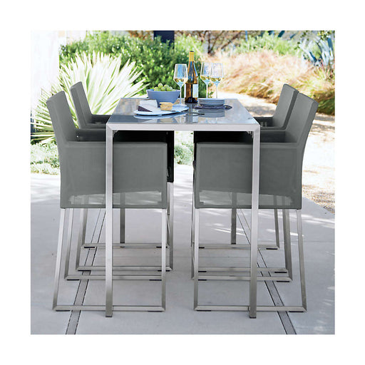 Dune Taupe Outdoor Counter Stool with Sunbrella ® Cushion