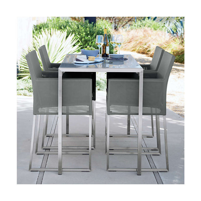 Dune Taupe Outdoor Counter Stool with Sunbrella ® Cushion