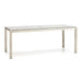 Dune 77" Rectangular Outdoor Dining Table with Taupe Painted Glass