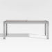 Dune 77" Rectangular Outdoor Dining Table with Taupe Painted Glass