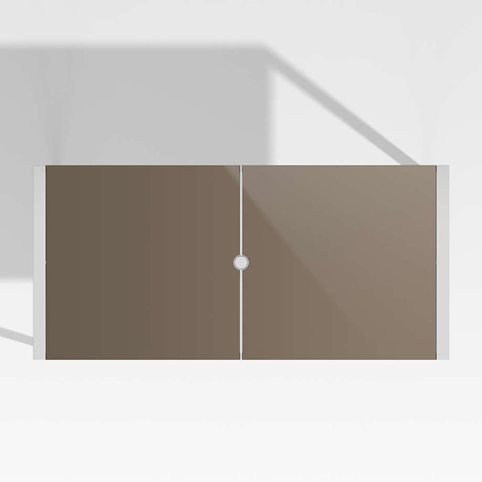Dune 77" Rectangular Outdoor Dining Table with Taupe Painted Glass