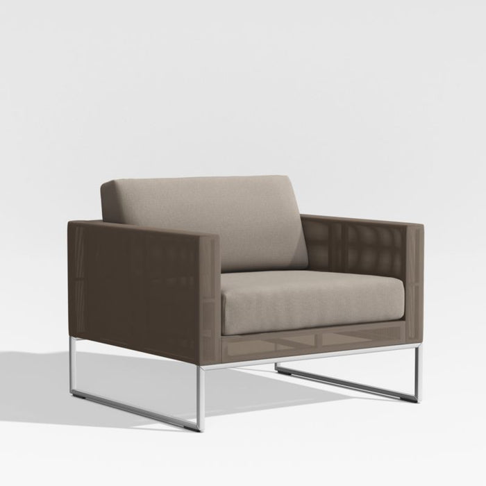 Dune Taupe Outdoor Lounge Chair with Sunbrella ® Cushions