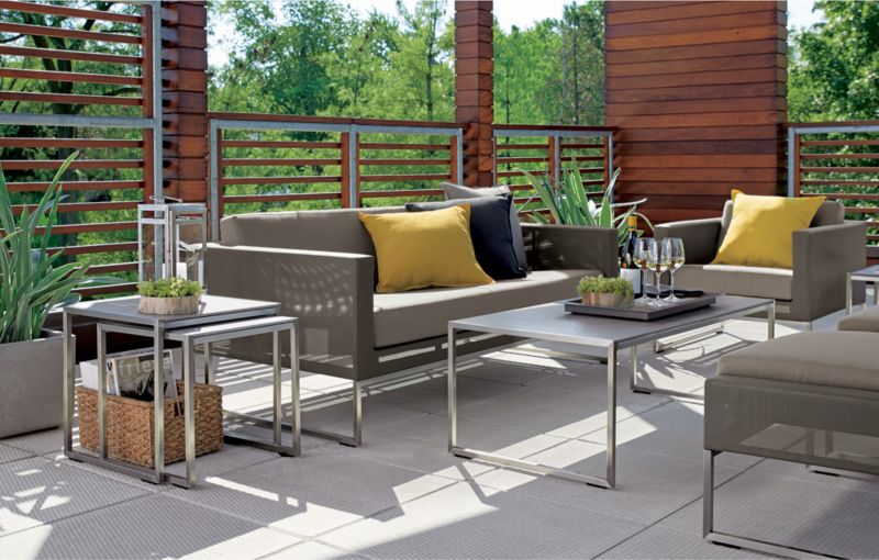 Dune Taupe Outdoor Lounge Chair with Sunbrella ® Cushions