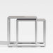 Dune Outdoor Nesting Tables with Taupe Painted Glass, Set of 2