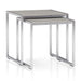 Dune Outdoor Nesting Tables with Taupe Painted Glass, Set of 2