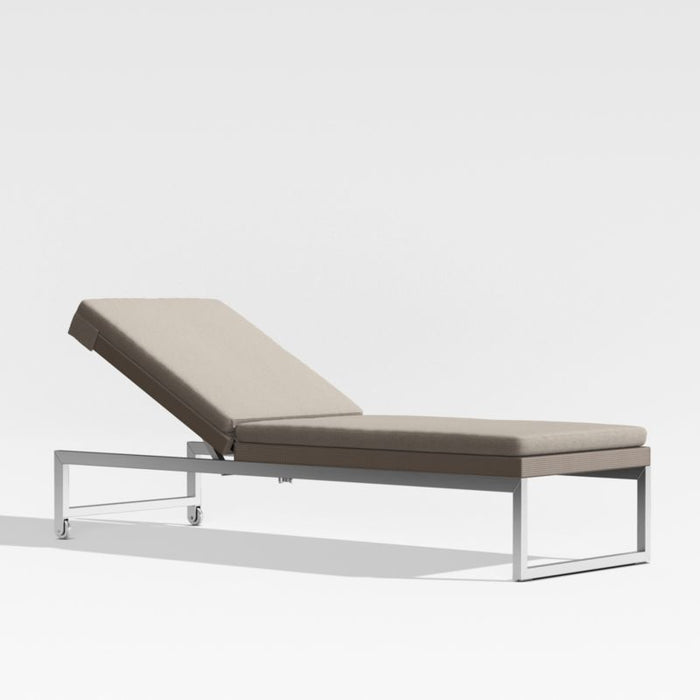 Dune Taupe Outdoor Chaise Lounge with Sunbrella ® Cushion