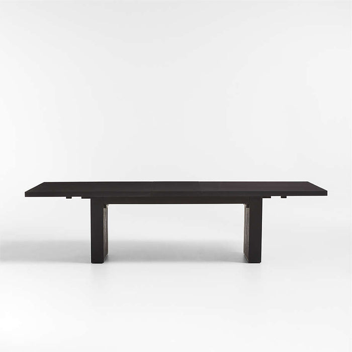 Dunewood 96"-116" Charcoal Wood Extendable Dining Table