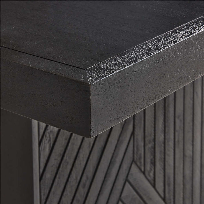 Dunewood 96"-116" Charcoal Wood Extendable Dining Table