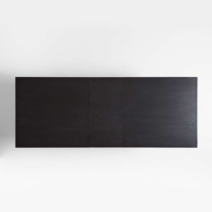 Dunewood 96"-116" Charcoal Wood Extendable Dining Table