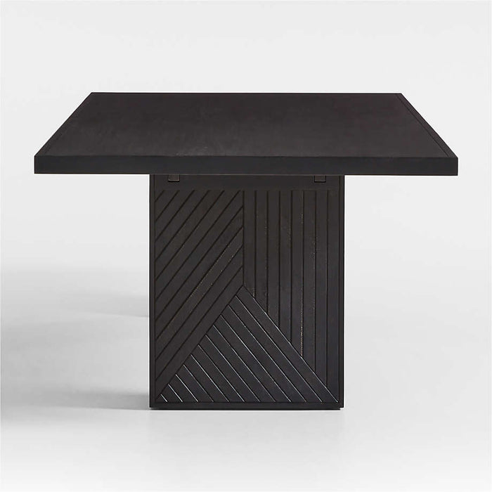 Dunewood 96"-116" Charcoal Wood Extendable Dining Table