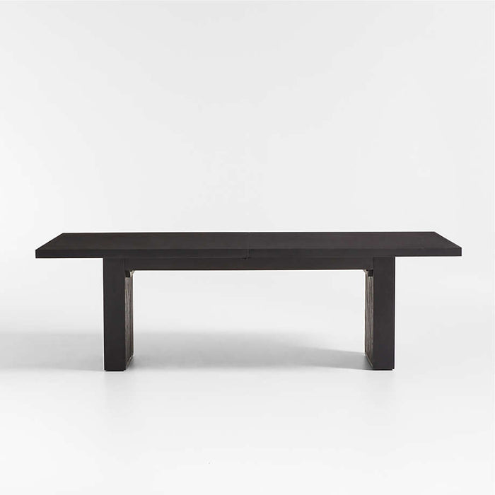 Dunewood 96"-116" Charcoal Wood Extendable Dining Table