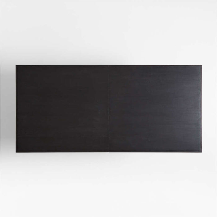 Dunewood 96"-116" Charcoal Wood Extendable Dining Table