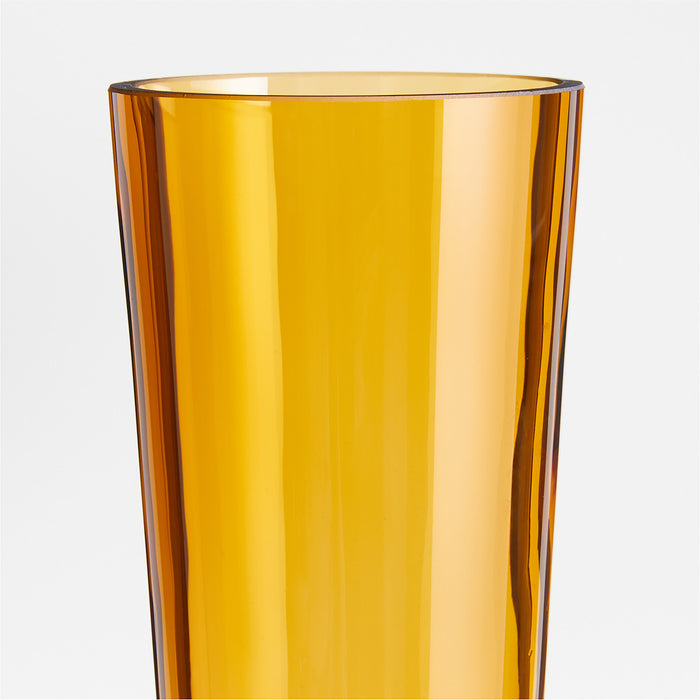 Dyon Large Amber Glass Vase 19"
