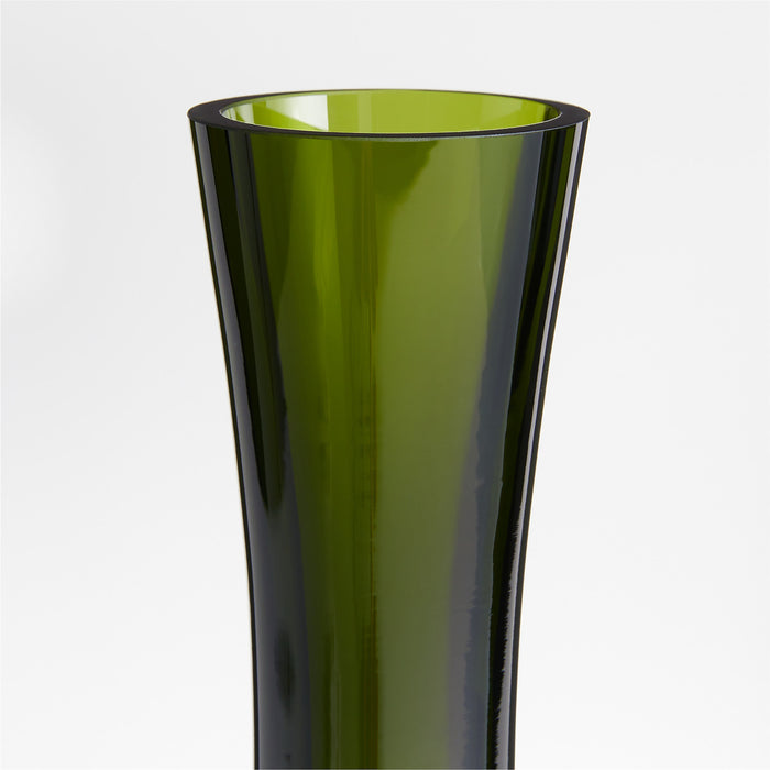 Dyon Small Olive Green Glass Vase 12"