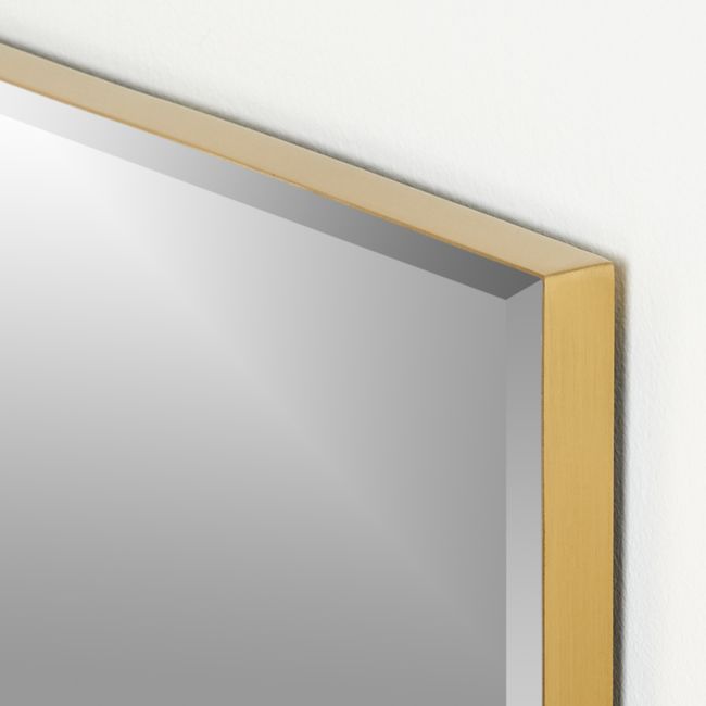 Edge Brass Rectangle Mirror
