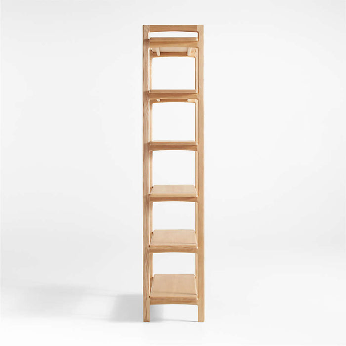 Elias Natural Elm Wood Open Bookcase