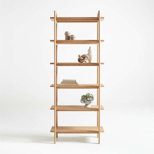 Elias Natural Elm Wood Open Bookcase