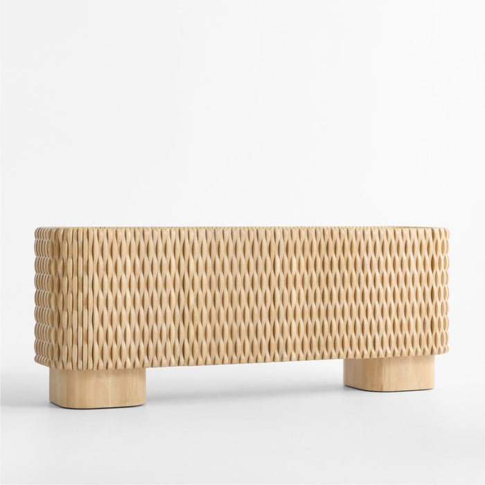 Esselen 78" White Oak Storage Media Console