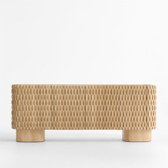 Esselen 78" White Oak Storage Media Console