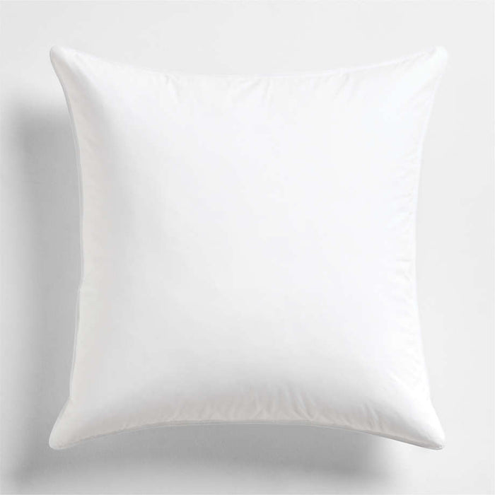 Essential Organic Cotton Down Feather Euro Sham Bed Pillow Insert