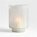 Etched Christmas Tree Frosted Glass Large Hurricane Candle Holder 11"