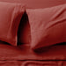 EUROPEAN FLAX -Certified Linen Castilian Red Queen Bed Sheet Set