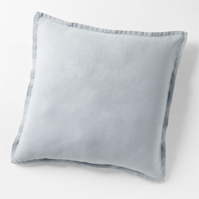 Aire Natural European Linen Mist Blue Euro Bed Pillow Sham