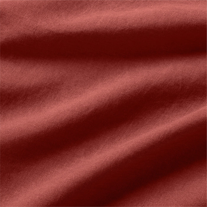 EUROPEAN FLAX ™-Certified Linen Castilian Red Queen Bed Sheet Set