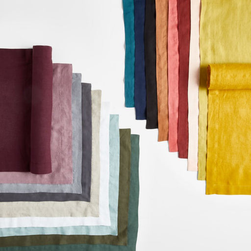 Marin 120" Warm Natural EUROPEAN FLAX -Certified Linen Table Runner