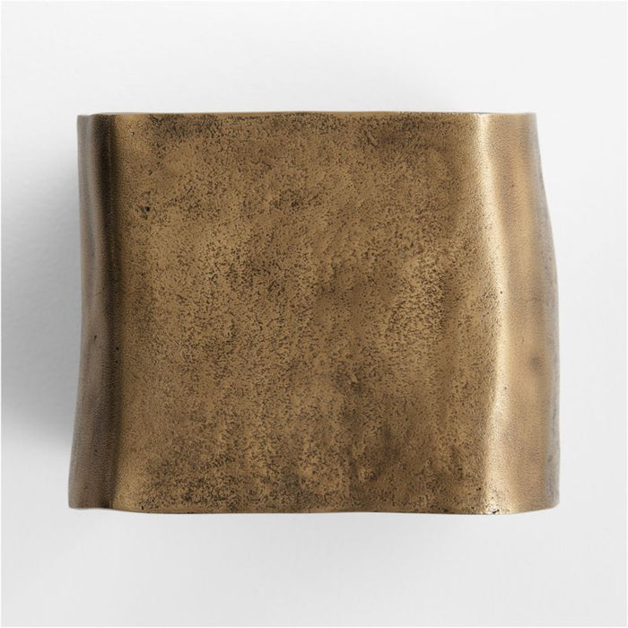 Expressionist Burnished Brass Cast Aluminum 12" Drink Table