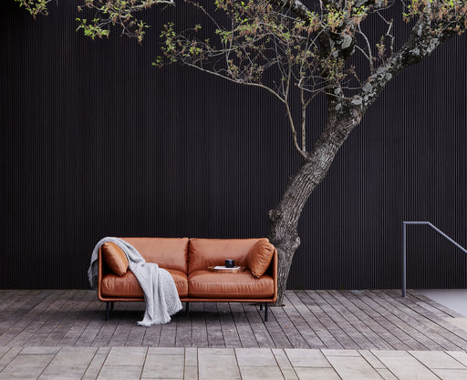 Wells 73" Leather Apartment Sofa