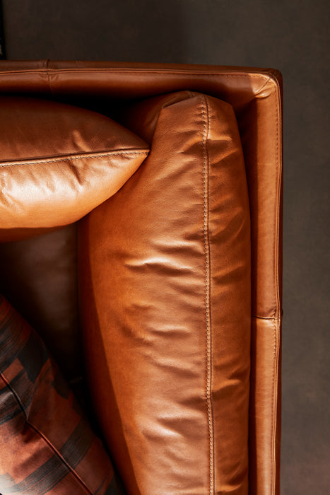 Wells 73" Leather Apartment Sofa