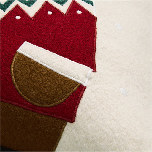 Fair Isle Bear 20"x20" Ivory Multi Throw Pillow Cover by Joan Anderson