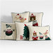 Fair Isle Snowman 20"x20" Ivory Multi Throw Pillow Cover by Joan Anderson