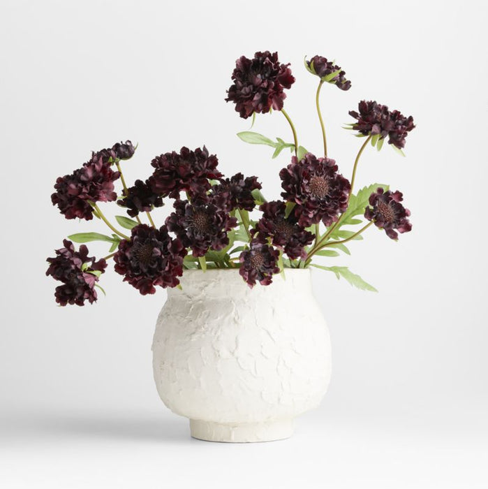 Faux Burgundy Scabiosa Stem