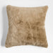Sierra Tan Faux Fur 23"x23" Throw Pillow Cover