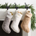 Tan Faux Fur Christmas Stocking