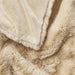 Ginger Beige Faux Fur 70"x55" Throw Blanket