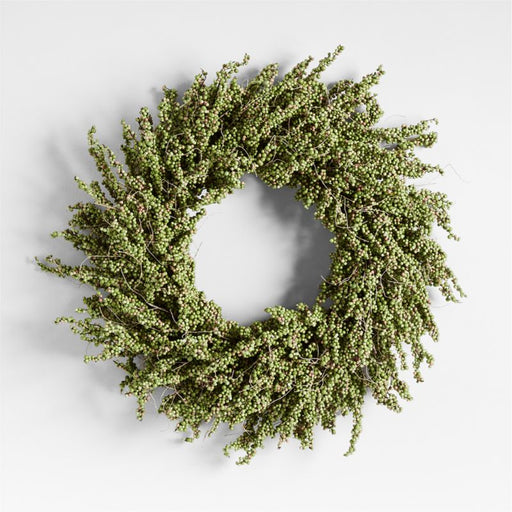 Faux Green Mini Berry Wreath 32"