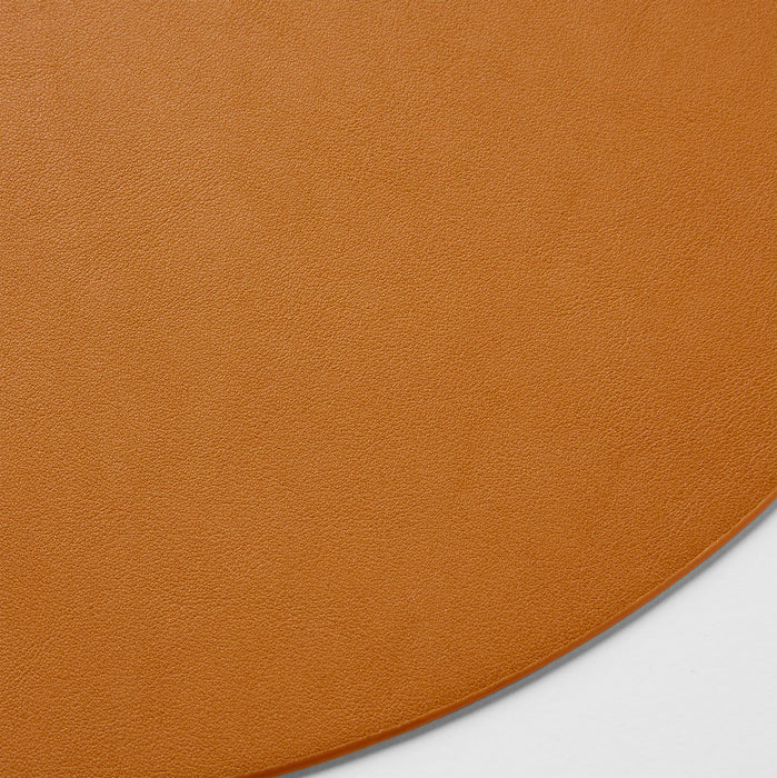 Rizzo Round Reversible Brown Faux Leather Placemat
