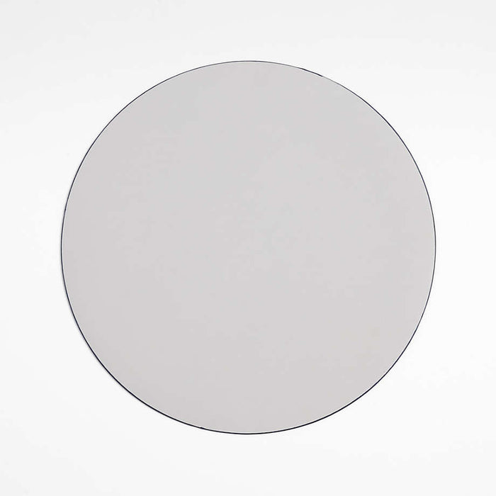 Rizzo Round Reversible Navy and Natural Faux Leather Placemat