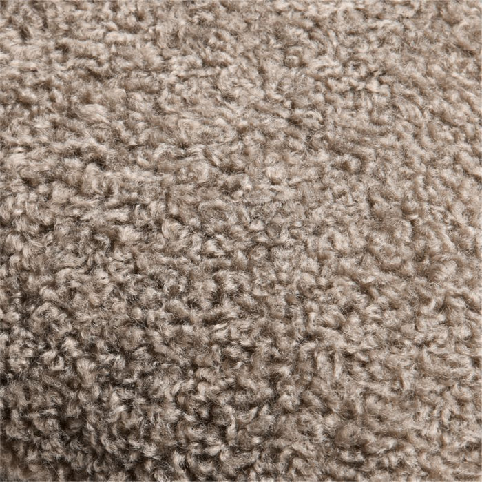 Faux Shearling 20"x20" Clay Taupe Throw Pillow Cover