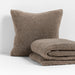 Faux Shearling 20"x20" Clay Taupe Throw Pillow Cover