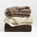 Faux Shearling 70"x55" Clay Taupe Throw Blanket