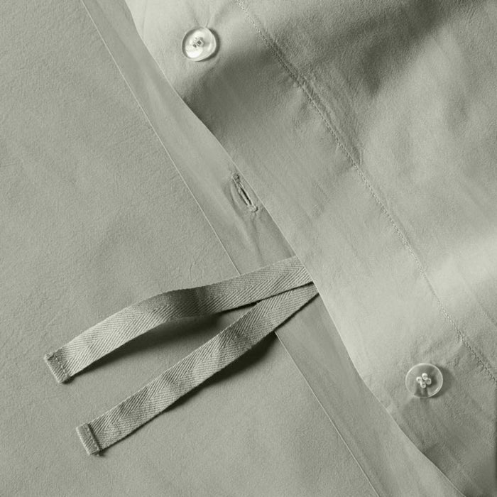 Favorite Washed Organic Cotton Sage Shadow Green Eyelash Full/Queen Duvet Cover